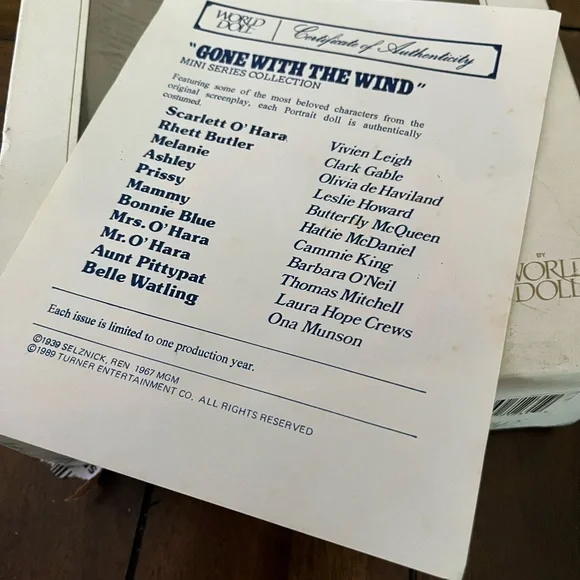 VTG Gone with the Wind Collectors Gift Dolls. - Picture 10 of 10